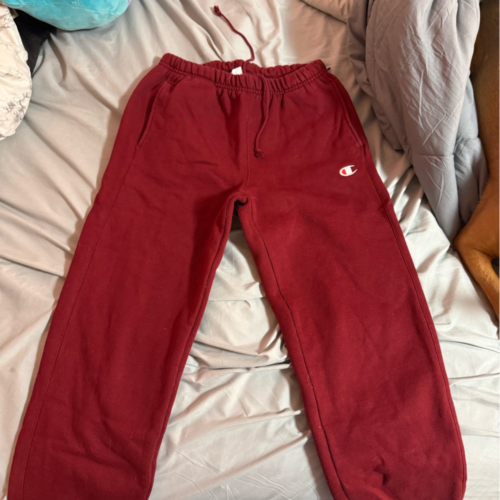 maroon champion sweats
